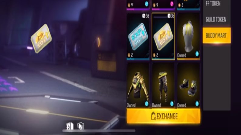 Free Fire Gold card