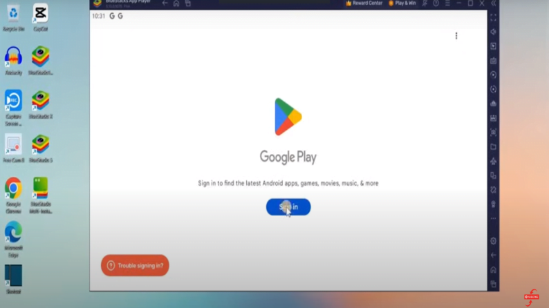 Log in Playstore in Bluestack 