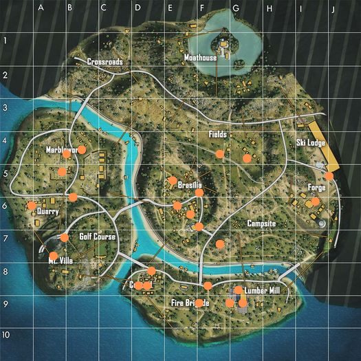 Vehicles locations in Purgatory map
