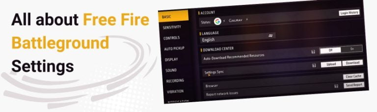 Free Fire Settings: Complete Settings List & Guide 1 Featured image: Free Fire settings.