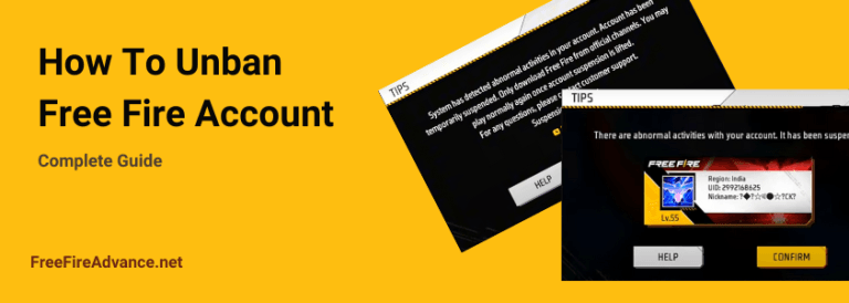 How to unban Free Fire ID