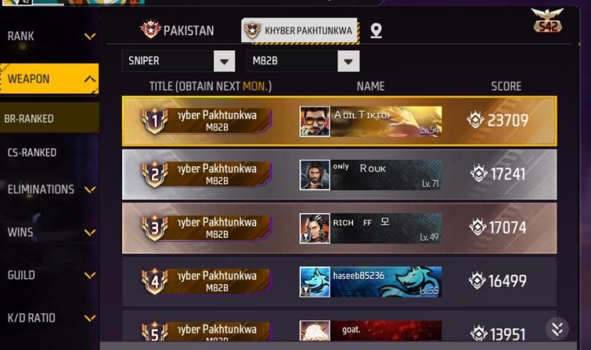 How To Increase Weapon Glory In Free Fire 3 Change Weapon Glory Settings 2