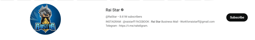 Raistar UID In Free Fire, Level, Profile Picture And More 2 Raistar YouTube channel