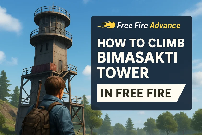 How to climb Bimasakti Tower in Free Fire 1 How to climb Bimasakti tower in free fire