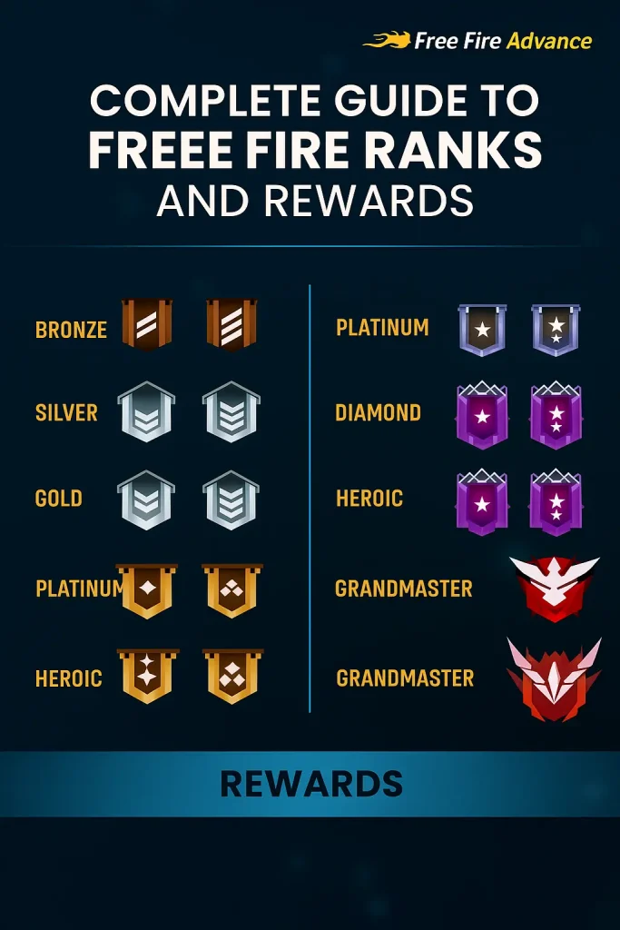 Complete Guide to Free Fire Ranks and Rewards 1 Guide to free fire ranks and rewards